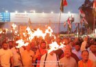 आजादी की पूर्व संध्या पर निकली विशाल मशाल एवं तिरंगा यात्रा