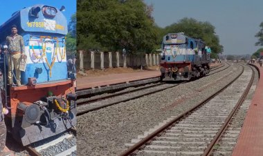 खुशी के पल : रेल इंजन की आवाज सुनकर स्टेशन की ओर दौड़े नगर वासी